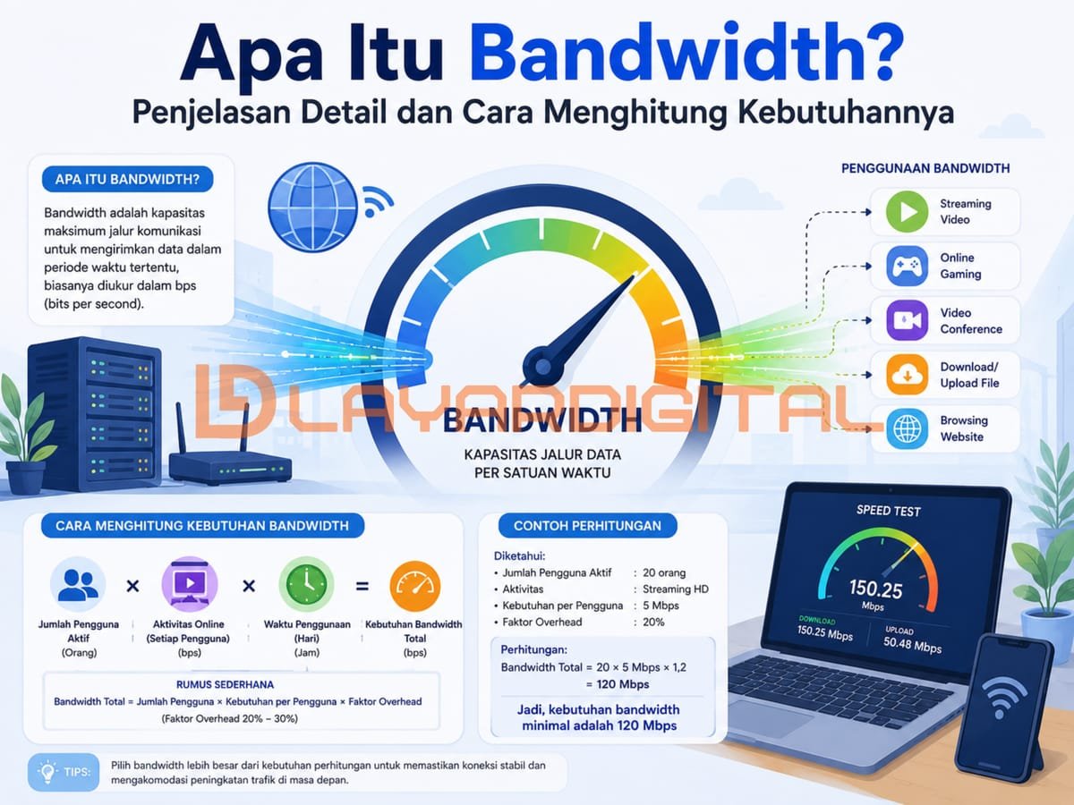 Apa Itu Bandwidth? Penjelasan Detail dan Cara Menghitung Kebutuhannya