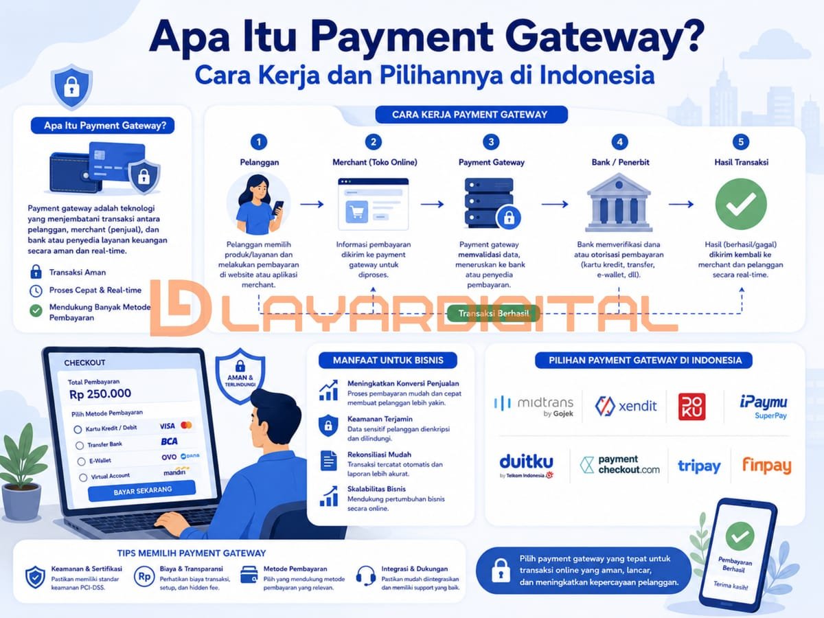 Apa Itu Payment Gateway? Cara Kerja dan Pilihannya di Indonesia