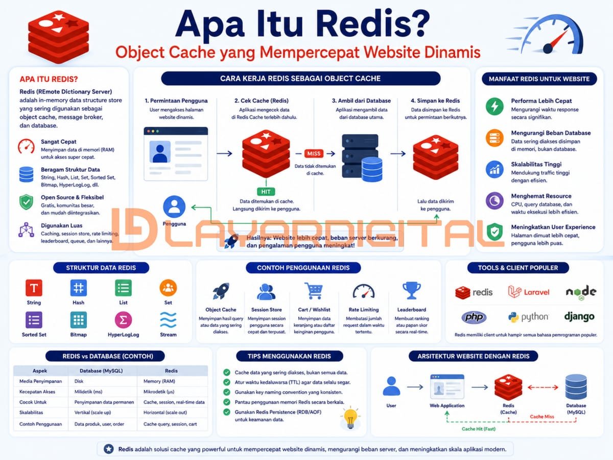 Apa Itu Redis? Object Cache yang Mempercepat Website Dinamis