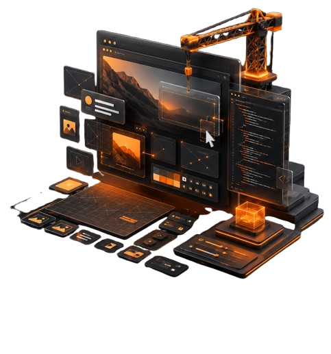 Ilustrasi layanan website profesional Layar Digital